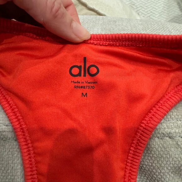 ALO Goddess Ribbed Cropped Racerback Tank - Medium - Picture 3 of 3